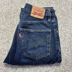 Levis 501 Jeans Womens 27x30 Blue Medium Wash Straight Leg Denim Button Fly